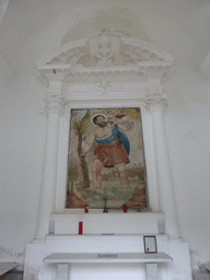 Altar with painting at the Cemetery of Monterosso al Mare