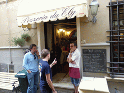 Front of the Pizzeria da Ely restaurant at the Via Vittorio Emanuele street at Monterosso al Mare