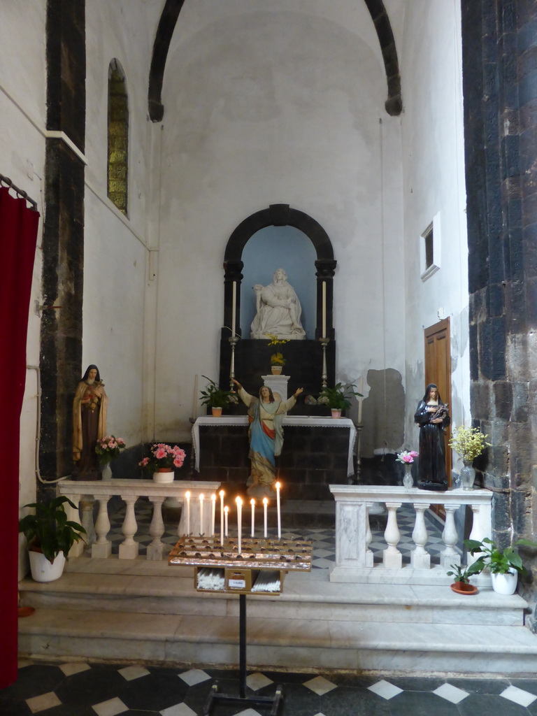 Left side chapel of the Chiesa di San Giovanni Battista church at Monterosso al Mare