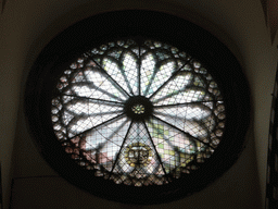 Stained glass window at the Chiesa di San Giovanni Battista church at Monterosso al Mare