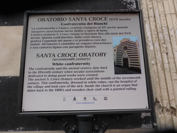 Information on the Oratorio Santa Croce oratory at Monterosso al Mare