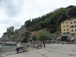 The harbour of Monterosso al Mare with the Torre Aurora tower