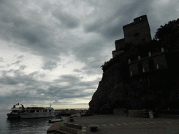 The harbour of Monterosso al Mare and the Torre Aurora tower