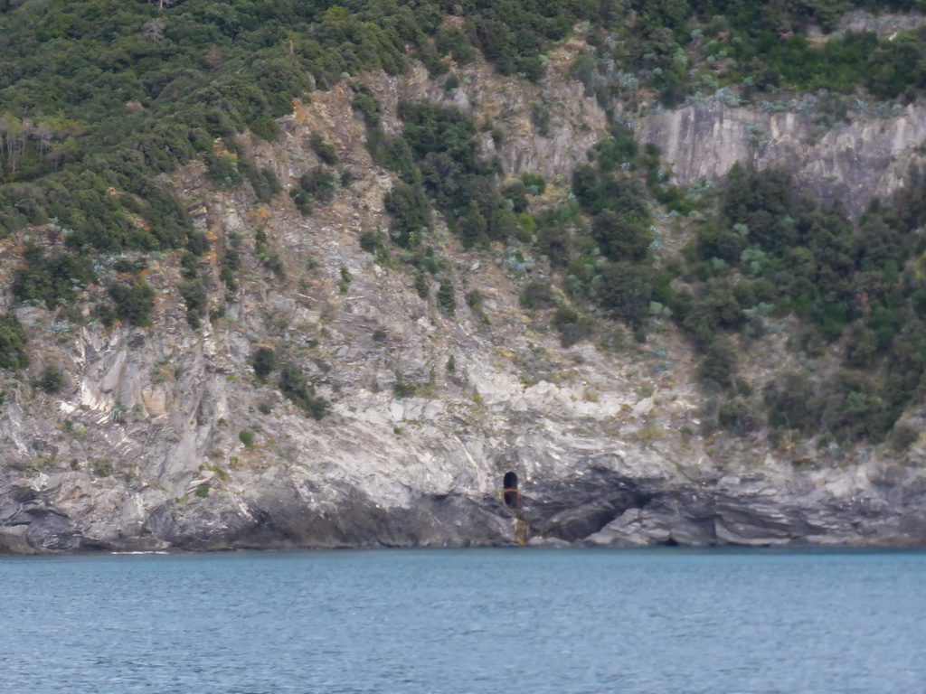 Cave in the hills between Monterosso al Mare and Vernazza, viewed from the ferry