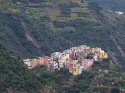 Corniglia, viewed from the ferry from Vernazza to Manarola