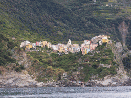 Corniglia, viewed from the ferry from Vernazza to Manarola