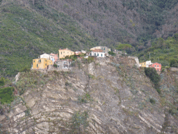 Corniglia, viewed from the ferry from Vernazza to Manarola