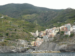 Manarola, viewed from the ferry from Vernazza