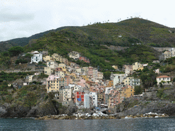 Riomaggiore, viewed from the ferry from Manarola