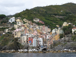 Riomaggiore, viewed from the ferry from Manarola