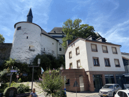 Northeast side of Clervaux Castle at the Rue Schloff street