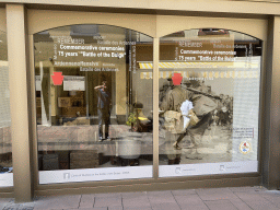Front of a store with items from the `Battle of the Bulge` at the Grand Rue street