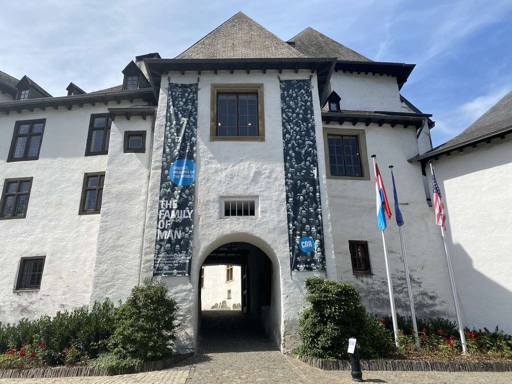 Front of Clervaux Castle at the Montée du Château street