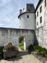 Left front of Clervaux Castle at the Montée du Château street