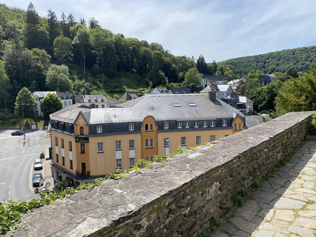 The town center, viewed from the southern garden of Clervaux Castle