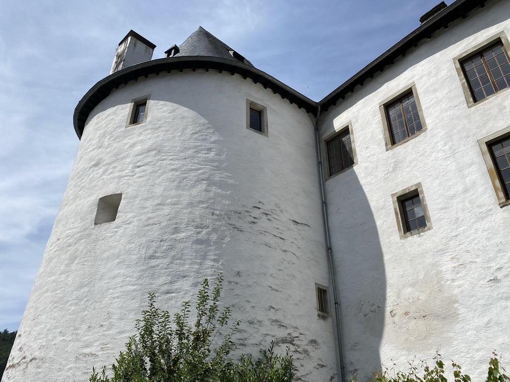 Left front tower of Clervaux Castle, viewed from the southern garden