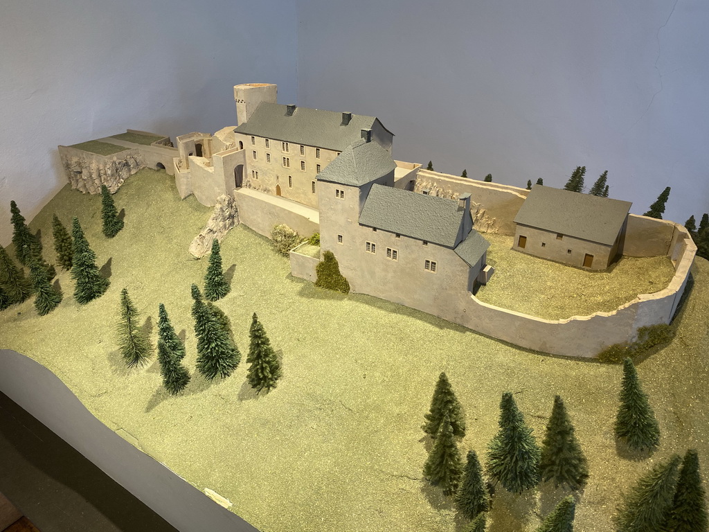 Scale model of the Schuttbourg Castle at the Museum of Models of the Castles and Palaces of Luxembourg at Clervaux Castle