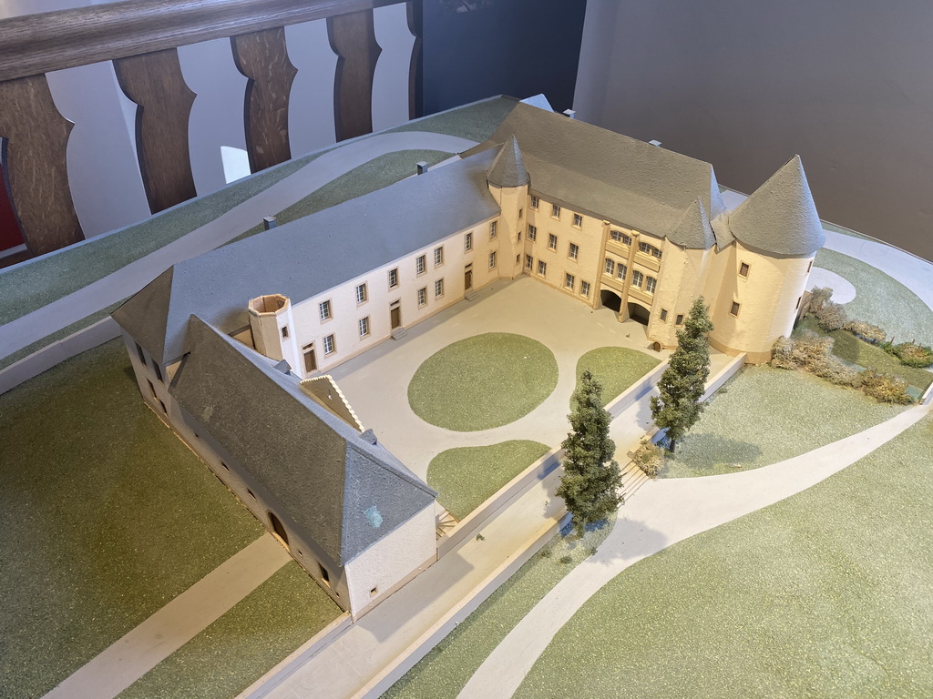 Scale model of the Sanem Castle at the Museum of Models of the Castles and Palaces of Luxembourg at Clervaux Castle