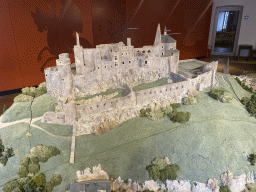 Scale model of the Vianden Castle before renovation at the Museum of Models of the Castles and Palaces of Luxembourg at Clervaux Castle