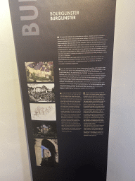 Explanation on the Bourglinster Castle at the Museum of Models of the Castles and Palaces of Luxembourg at Clervaux Castle