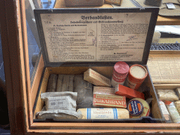 German first aid kit at the Museum of the Battle of the Ardennes Clervaux at Clervaux Castle