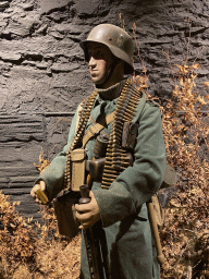 Wax statues of a soldier at the Museum of the Battle of the Ardennes Clervaux at Clervaux Castle