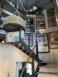 Staircase to the upper floor at the Museum of the Battle of the Ardennes Clervaux at Clervaux Castle