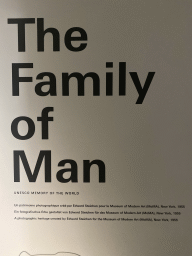 Information on the Family of Man exhibition at Clervaux Castle