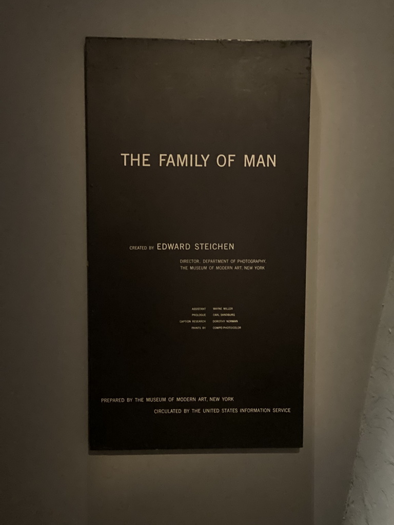 Information on the Family of Man exhibition at Clervaux Castle