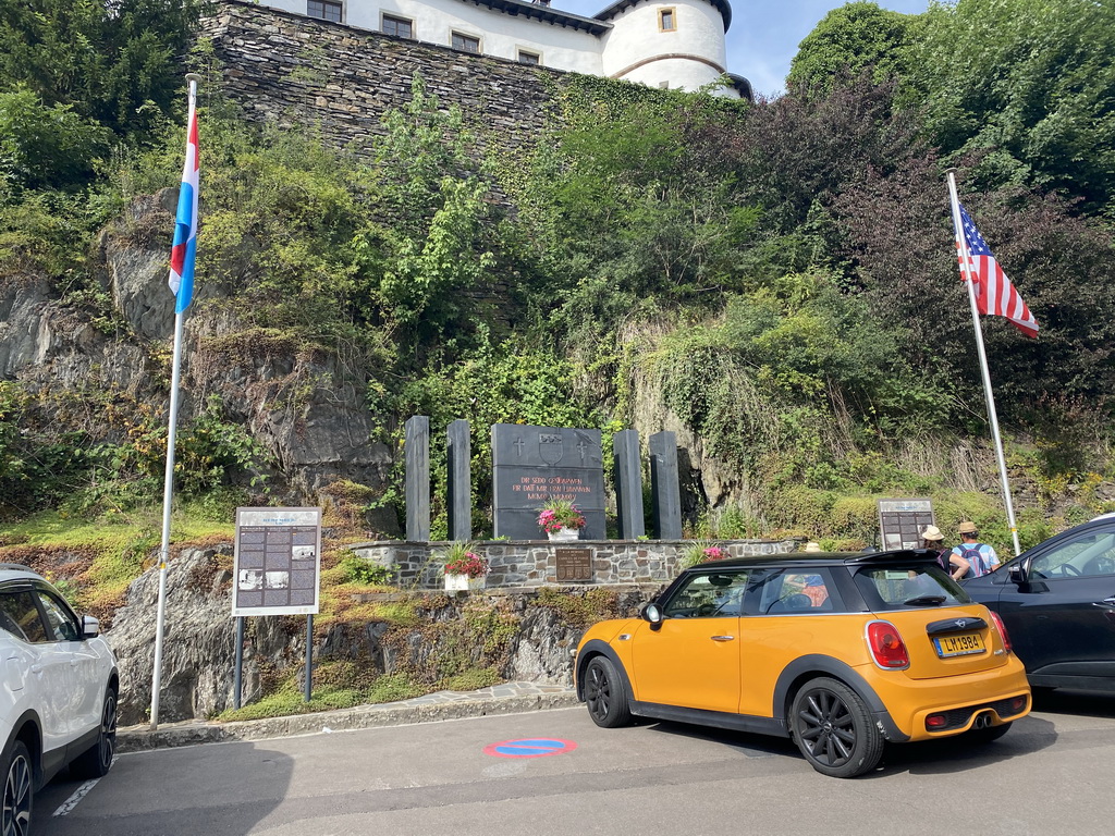 World War II monument at the south side of Clervaux Castle at the Place du Marché square