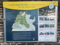 Map and information on the Our Nature Park at the Place de Liberation square