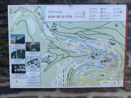 Map of the town center at the Place de Liberation square