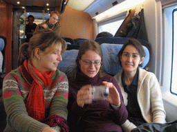 Cozmina, Nardy and Ana in the ICE train from Arnhem to Cologne