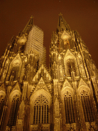 Front of the Cologne Cathedral, by night