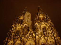 Front of the Cologne Cathedral, by night
