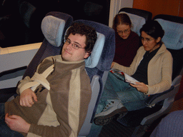 Erik, Nardy and Ana in the ICE train from Cologne to Arnhem
