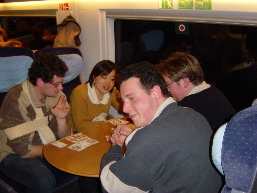 Erik, Remco and Erik in the ICE train from Cologne to Arnhem