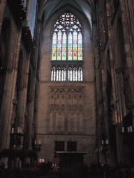 The altar and the Window of the North Transept in the Cologne Cathedral