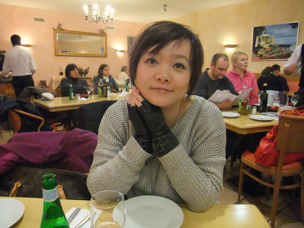 Miaomiao at our lunch restaurant in the Neumarkt Galerie shopping center