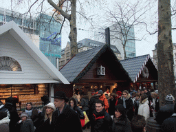 Pofferjes stall at the Christmas Market at Neumarkt square