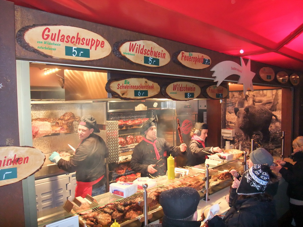 Food stall at the Cologne Christmas Market