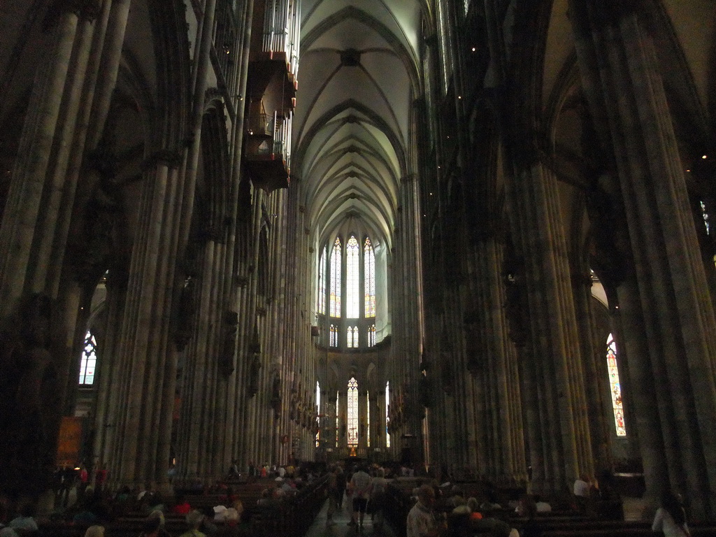 The nave, apse and organ of the Cologne Cathedral
