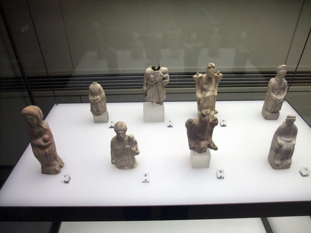 Roman statuettes at the ground floor of the Romano-Germanic Museum