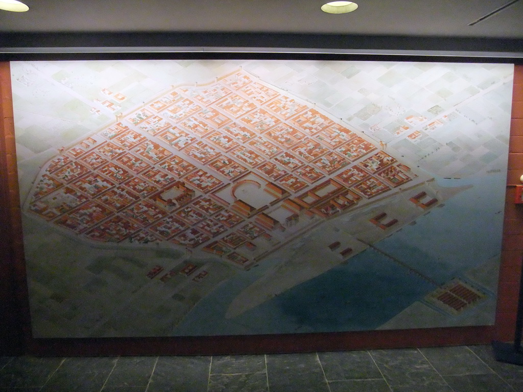 Map of Cologne in Roman times, at the lower floor of the Romano-Germanic Museum