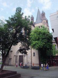 West side of the Groß St. Martin church at the Martinstraße street