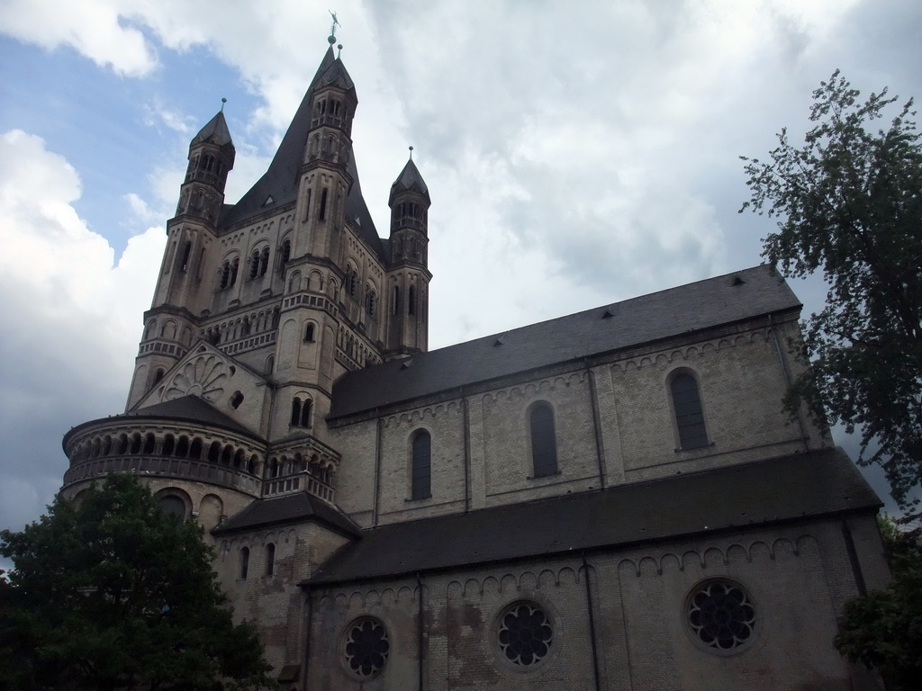 The north side and tower of the Groß St. Martin church