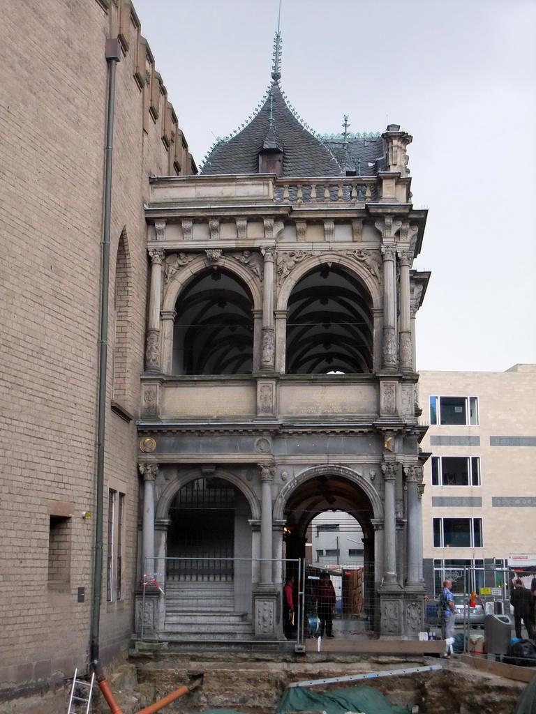 North side of the front of the Cologne City Hall at the Rathausplatz square