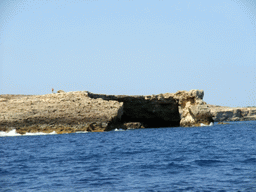 The north coast of Comino, viewed from the Luzzu Cruises tour boat from Malta to Gozo