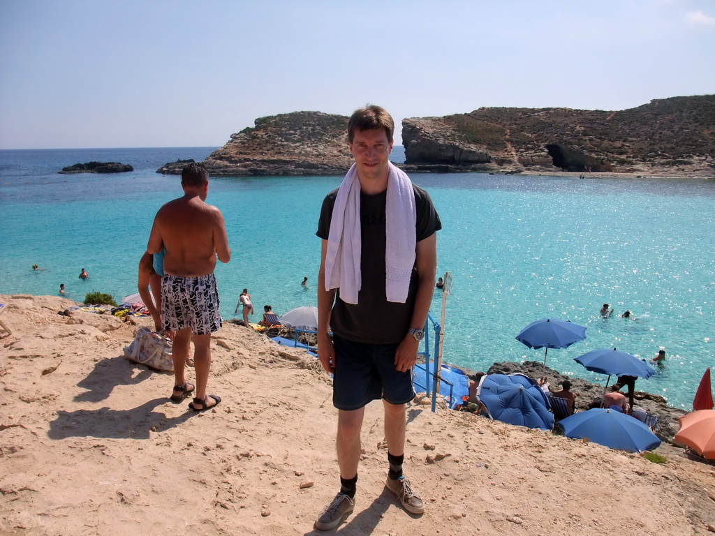 Tim at the Blue Lagoon and Cominotto island