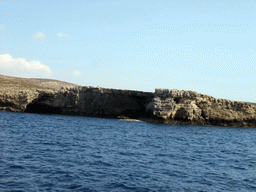 The north coast of Comino, viewed from the Luzzu Cruises tour boat from Comino to Malta